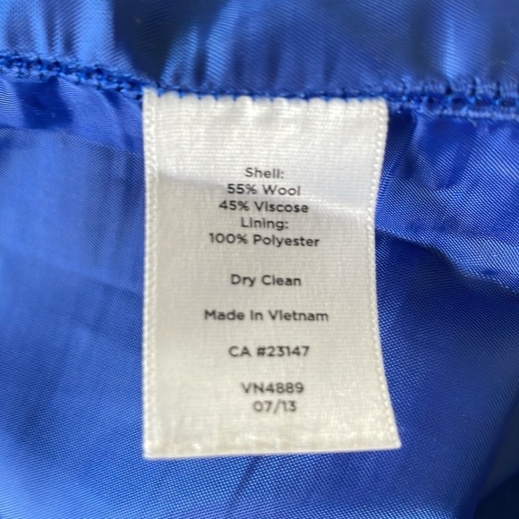 TALBOTS Petites skirt size 8P blue grey plaid short wool blend - Picture 5 of 5